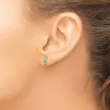 Curata 925 Sterling Silver Small Post Peridot Heart Earrings - 10x4mm sold by Zulily