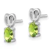 Curata 925 Sterling Silver Small Post Peridot Heart Earrings - 10x4mm sold by Zulily