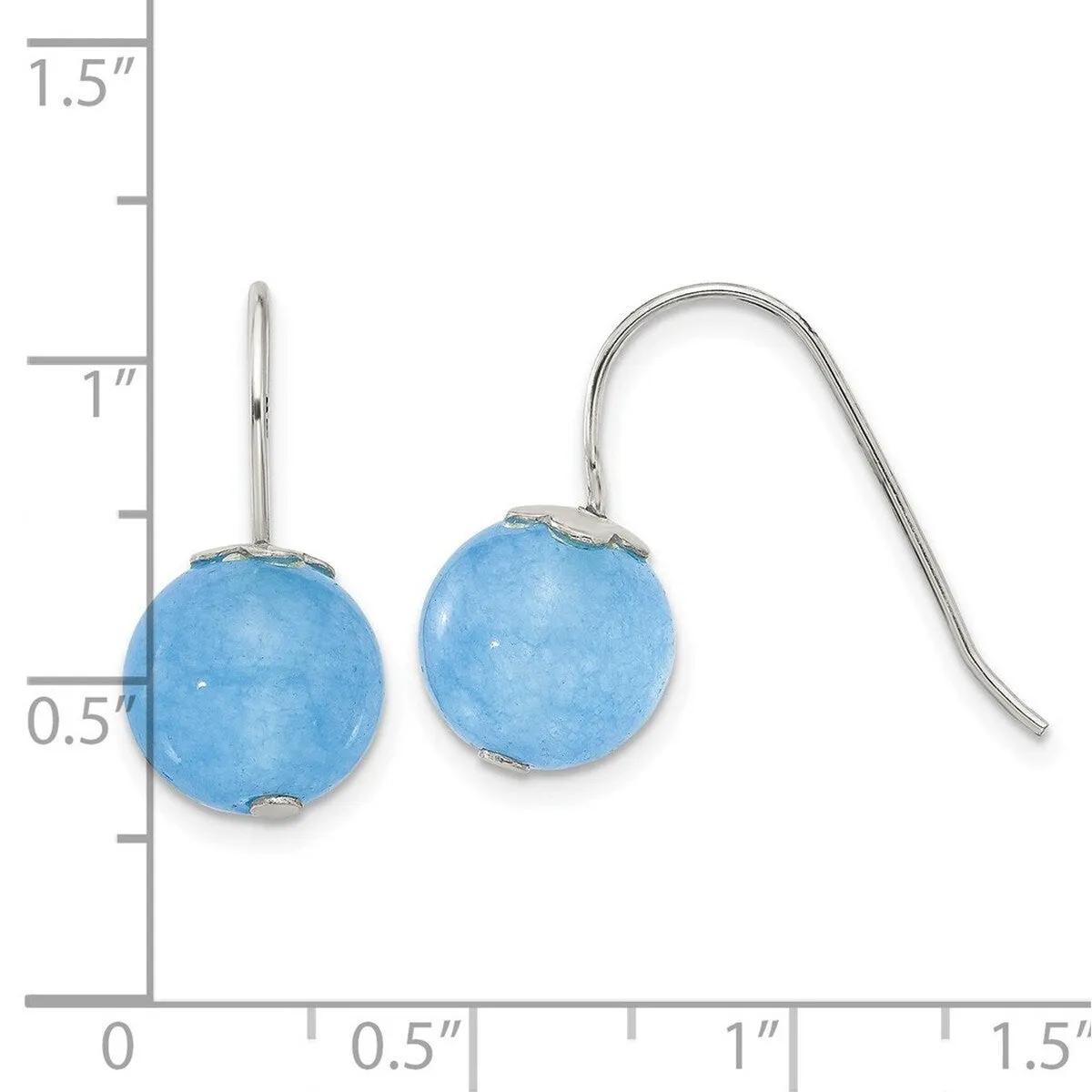 Curata 925 Sterling Silver Blue Aventurine Bead Hook Earrings - 22.5x10mm sold by Zulily product image thumbnail 5