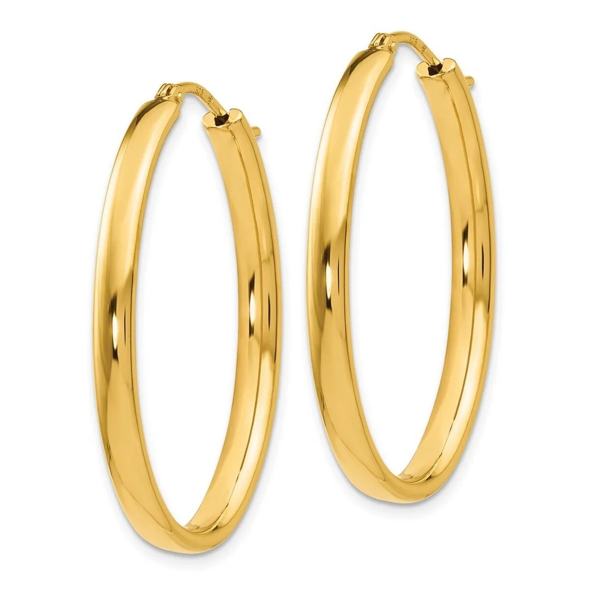 Curata 925 Sterling Silver Gold Plated Oval Hoop Earrings - 34x1.98mm sold by Zulily product image thumbnail 2