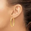 Curata 925 Sterling Silver Gold Plated Oval Hoop Earrings - 34x1.98mm sold by Zulily