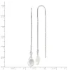 Curata 925 Sterling Silver Pear-shape Opalite Threader Earrings - 79x10mm sold by Zulily