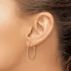 Curata 925 Sterling Silver Gold Plated Hammered Hoop Earrings - 32x29mm sold by Zulily