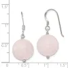 Curata 925 Sterling Silver Hook 14mm Rose Quartz Bead Earrings - 26x14mm sold by Zulily