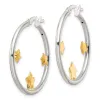 Curata 925 Sterling Silver Gold Plated 32x2mm Stars Hoop Earrings sold by Zulily