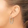 Curata 925 Sterling Silver Gold Plated 32x2mm Stars Hoop Earrings sold by Zulily