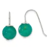 Curata 925 Sterling Silver 10mm Green Aventurine Hook Earrings - 21x10mm sold by Zulily