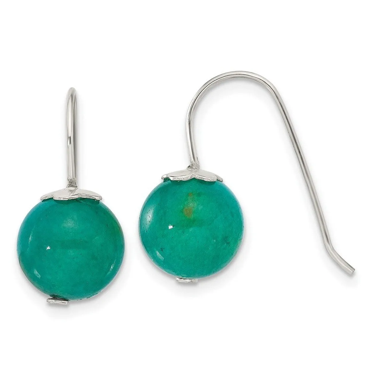 Curata 925 Sterling Silver 10mm Green Aventurine Hook Earrings - 21x10mm sold by Zulily product image thumbnail 3