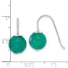 Curata 925 Sterling Silver 10mm Green Aventurine Hook Earrings - 21x10mm sold by Zulily