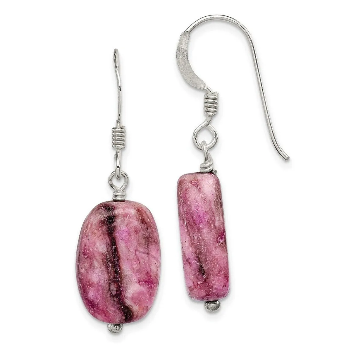 Curata 925 Sterling Silver Purple Jasper Hook Earrings - 33x11mm sold by Zulily product image thumbnail 5