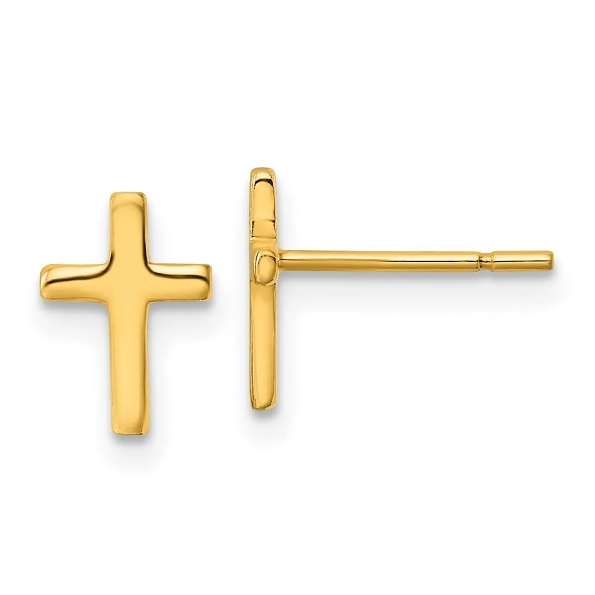 Curata 925 Sterling Silver Gold Plated Cross Post Earrings - 9.15x6.6mm sold by Zulily product image thumbnail 3