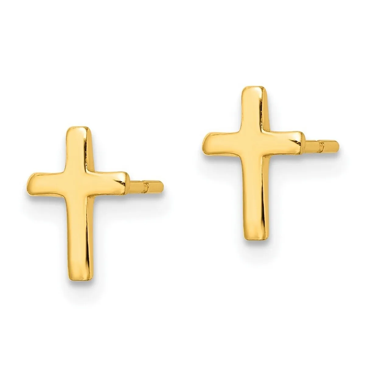 Curata 925 Sterling Silver Gold Plated Cross Post Earrings - 9.15x6.6mm sold by Zulily product image thumbnail 4