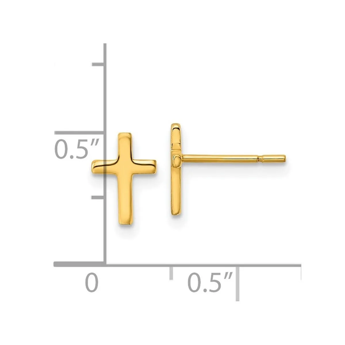 Curata 925 Sterling Silver Gold Plated Cross Post Earrings - 9.15x6.6mm sold by Zulily product image thumbnail 2