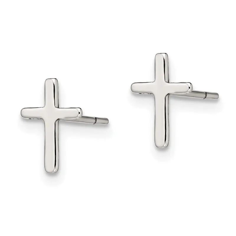 Curata 925 Sterling Silver Antiqued Cross Post Artisan Oxidized Earrings - 10x7mm sold by Zulily
