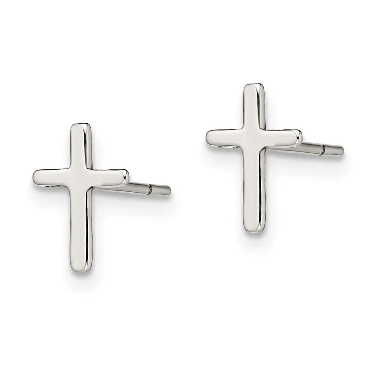 Curata 925 Sterling Silver Antiqued Cross Post Artisan Oxidized Earrings - 10x7mm sold by Zulily