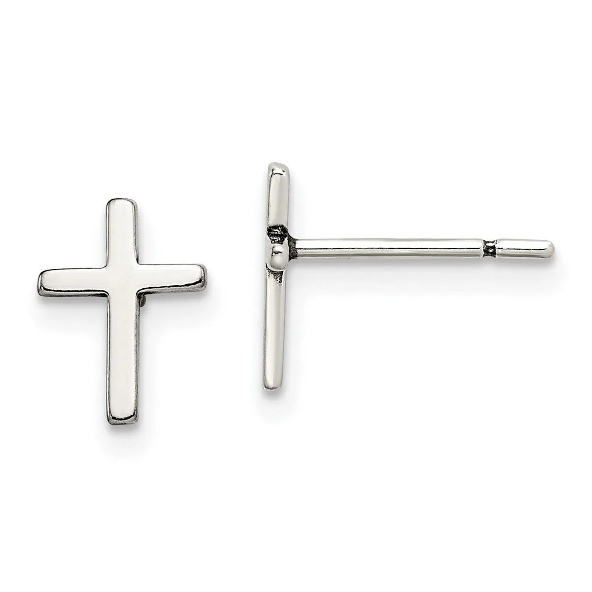 Curata 925 Sterling Silver Antiqued Cross Post Artisan Oxidized Earrings - 10x7mm sold by Zulily product image thumbnail 5