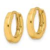 Curata 925 Sterling Silver Gold Plated Round Hinged Hoop Earrings - 13x2.5mm sold by Zulily