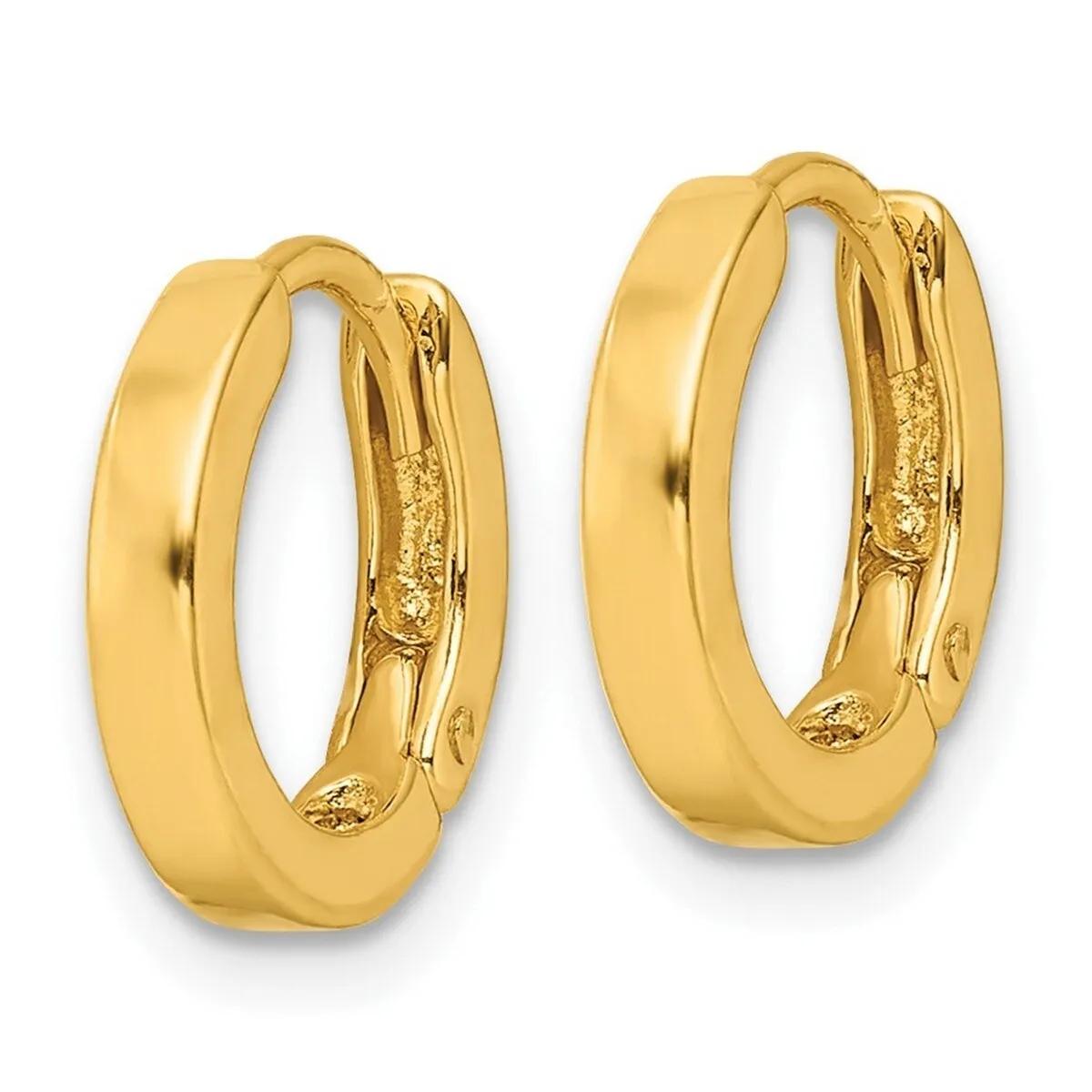 Curata 925 Sterling Silver Gold Plated Round Hinged Hoop Earrings - 13x2.5mm sold by Zulily product image thumbnail 2