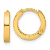Curata 925 Sterling Silver Gold Plated Round Hinged Hoop Earrings - 13x2.5mm sold by Zulily