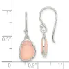 Curata 925 Sterling Silver Pink Chalcedony Dangle Hook Earrings - 26x9mm sold by Zulily