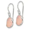 Curata 925 Sterling Silver Pink Chalcedony Dangle Hook Earrings - 26x9mm sold by Zulily