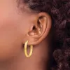 Curata 925 Sterling Silver Gold Plated 23x3mm Oval Hoop Earrings sold by Zulily