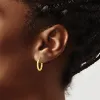 Curata 925 Sterling Silver Gold Plated 2mm Endless Hoop Earrings sold by Zulily
