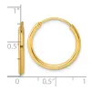Curata 925 Sterling Silver Gold Plated 2mm Endless Hoop Earrings sold by Zulily