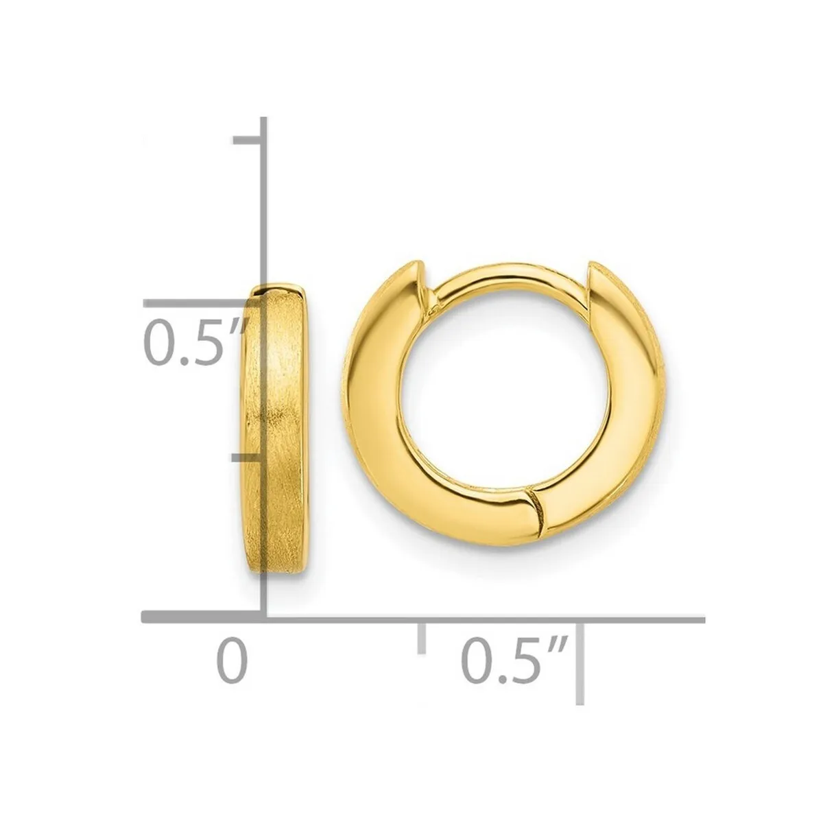 Curata 925 Sterling Silver Gold Plated Brushed 3x13mm Hinged Hoop Earrings sold by Zulily product image thumbnail 4