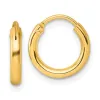 Curata 925 Sterling Silver Gold Plated 11.5x2mm Round Endless Hoop Earrings sold by Zulily