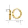 Curata 925 Sterling Silver Gold Plated 11.5x2mm Round Endless Hoop Earrings sold by Zulily