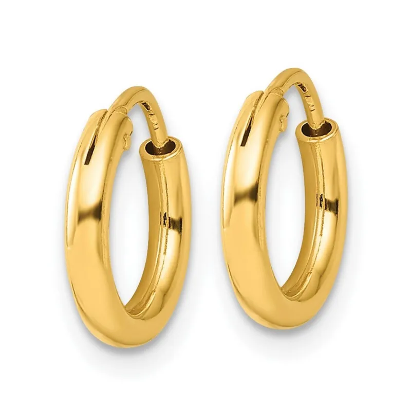 Curata 925 Sterling Silver Gold Plated 11.5x2mm Round Endless Hoop Earrings sold by Zulily