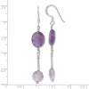 Curata 925 Sterling Silver Opaque Amethyst Dangle Hook Earrings - 61.75mm sold by Zulily