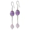 Curata 925 Sterling Silver Opaque Amethyst Dangle Hook Earrings - 61.75mm sold by Zulily