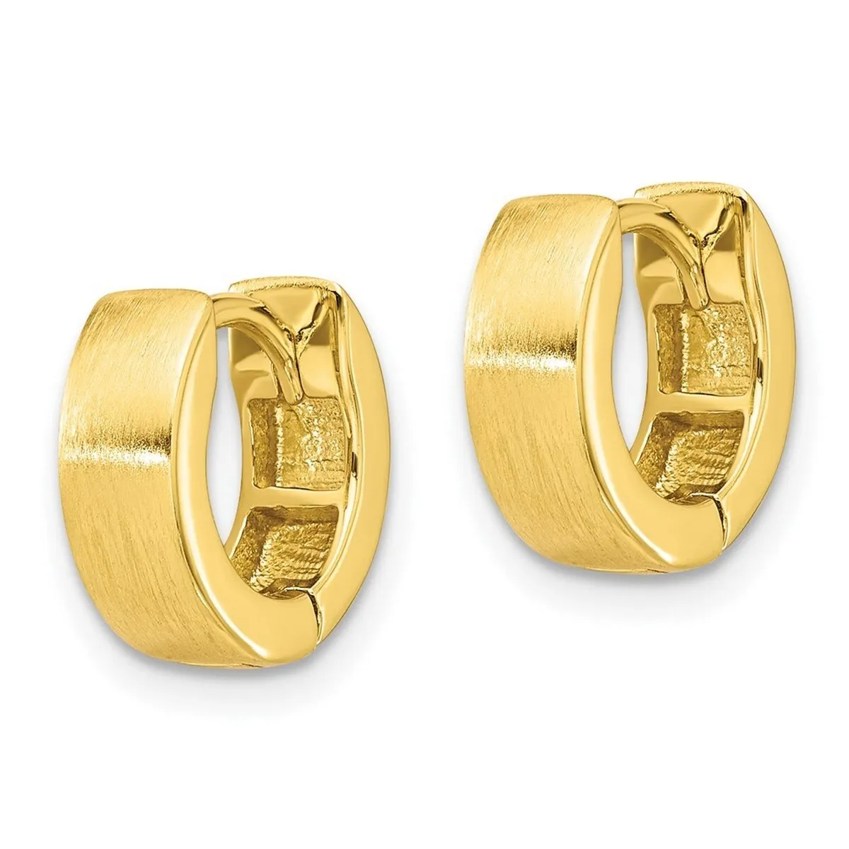 Curata 925 Sterling Silver Gold Plated Brushed 4x13mm Hinged Hoop Earrings sold by Zulily product image thumbnail 4