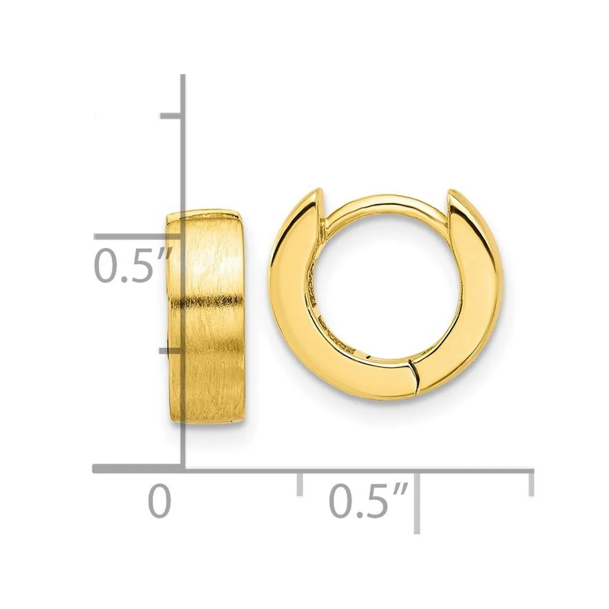 Curata 925 Sterling Silver Gold Plated Brushed 4x13mm Hinged Hoop Earrings sold by Zulily product image thumbnail 2