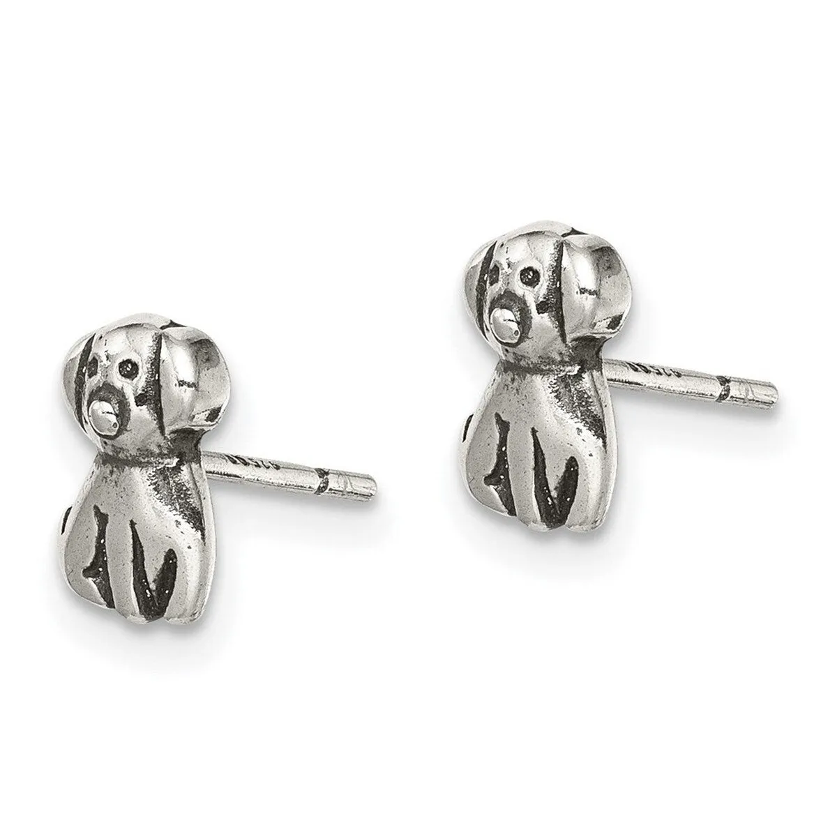 Curata 925 Sterling Silver Antiqued Animal Pet Dog Post Artisan Oxidized Earrings - 8.9x8.9mm sold by Zulily product image thumbnail 5