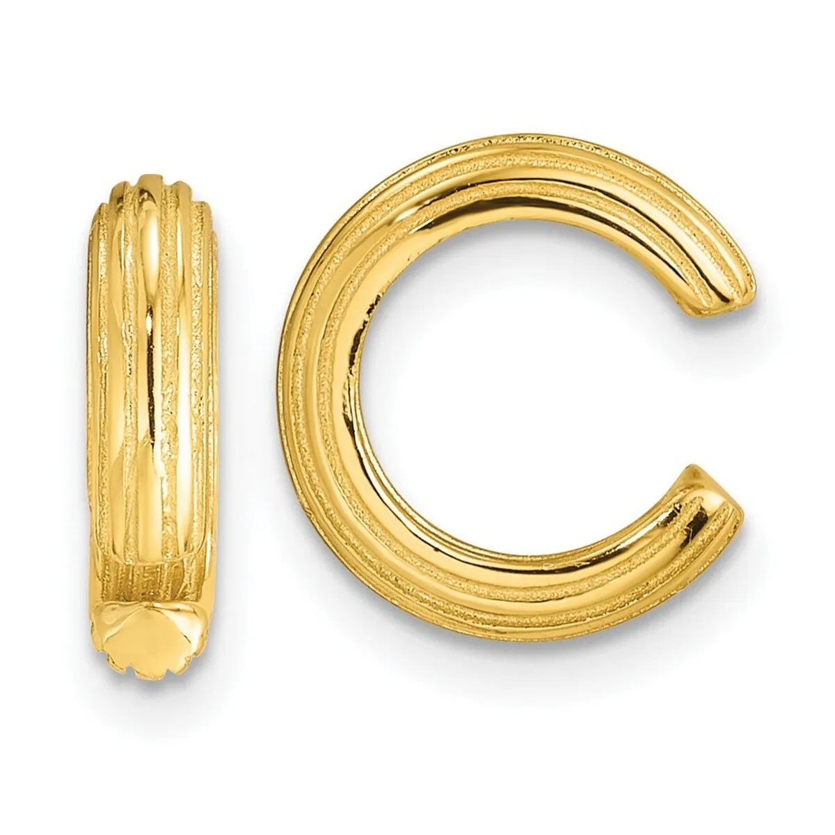 Curata 925 Sterling Silver Flash Gold Plated Textured Pair Of 2 Ear Cuffs - 11.8x3mm sold by Zulily product image thumbnail 3