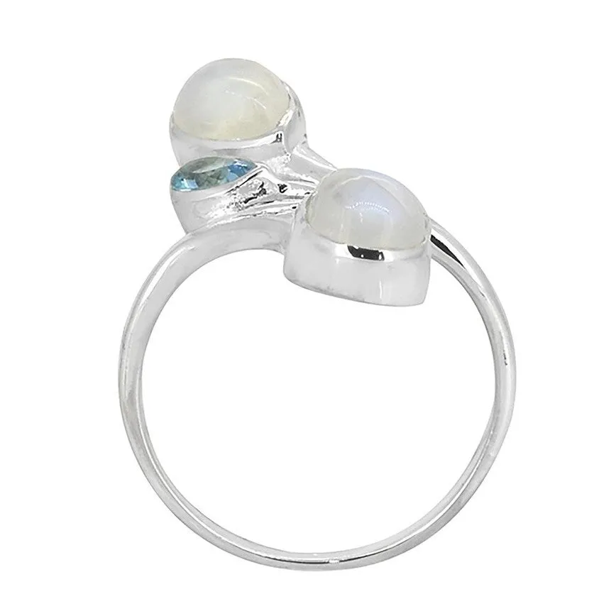 YS Gems Sterling Silver Rainbow Moonstone Gemstone Cocktail Ring sold by Zulily product image thumbnail 3