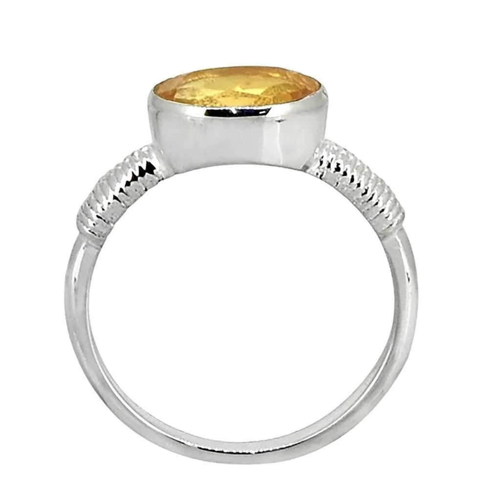 YS Gems Sterling Silver Citrine Gemstone Solitaire Ring sold by Zulily product image thumbnail 3