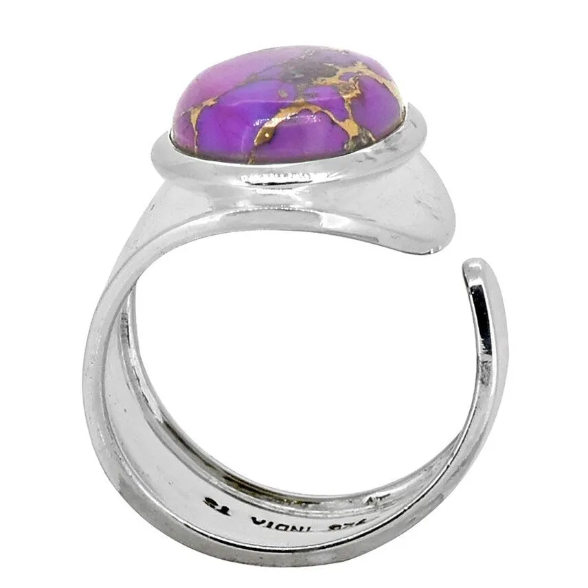 YS Gems Sterling Silver Purple Copper Turquoise Gemstone Bohemian Ring sold by Zulily product image thumbnail 3