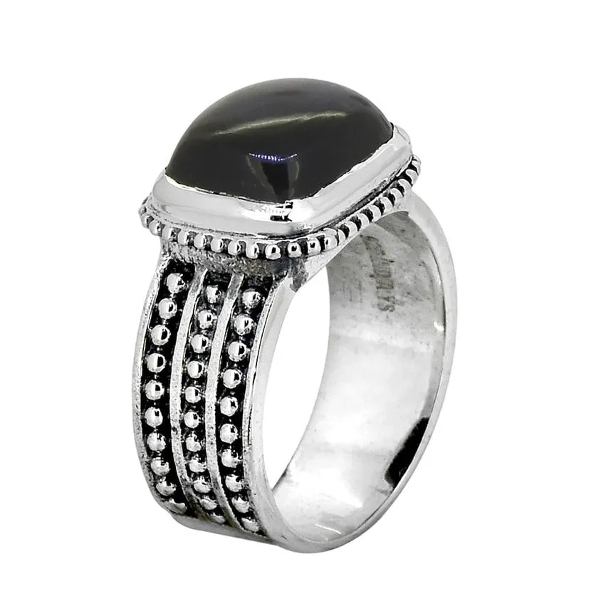 YS Gems Sterling Silver Black Onyx Gemstone Bohemian Ring sold by Zulily