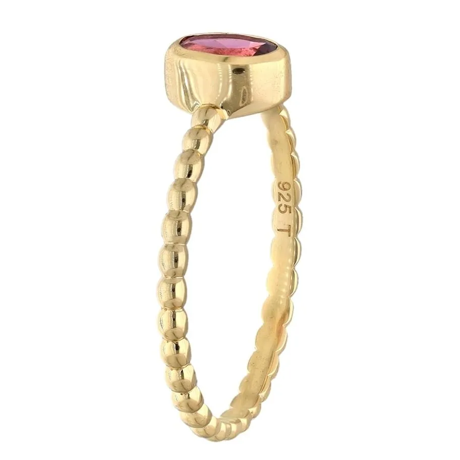 YS Gems Gold Plated Over Sterling Silver Rhodolite Garnet Gemstone Solitaire Ring sold by Zulily product image thumbnail 3