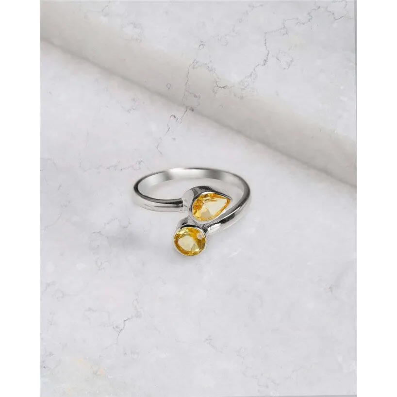 YS Gems Sterling Silver Citrine Gemstone Promise Ring sold by Zulily product image thumbnail 4