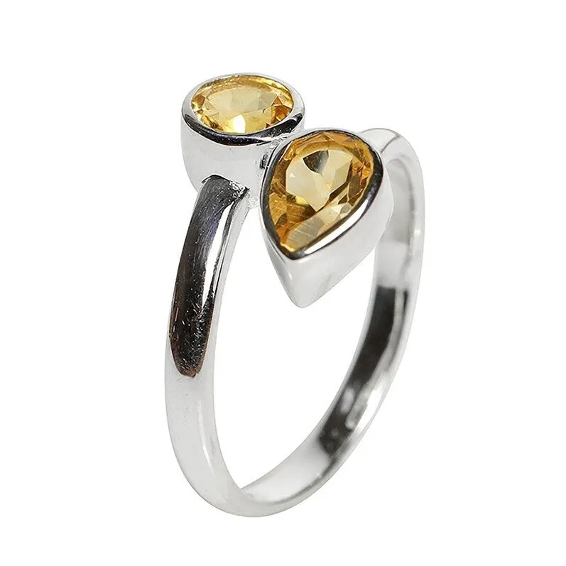 YS Gems Sterling Silver Citrine Gemstone Promise Ring sold by Zulily