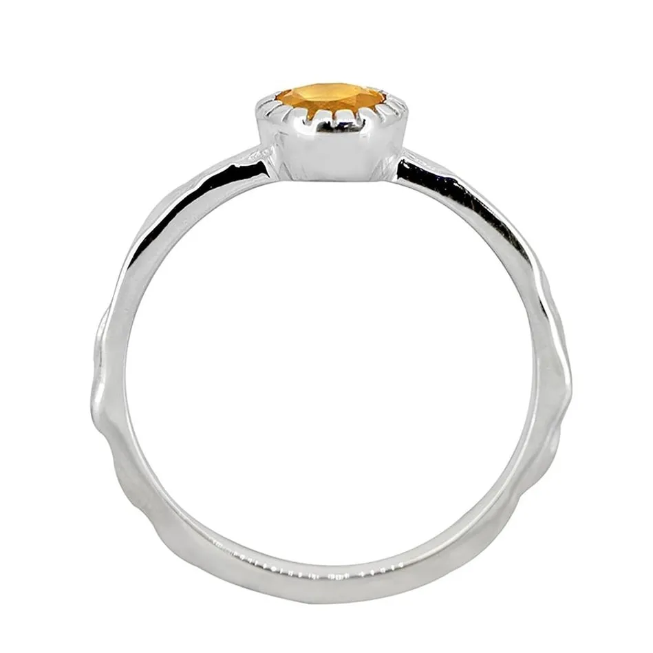 YS Gems Sterling Silver Citrine Gemstone Solitaire Ring sold by Zulily product image thumbnail 3