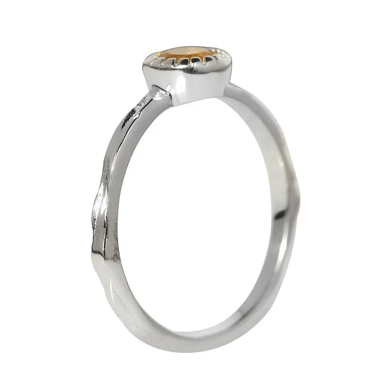 YS Gems Sterling Silver Citrine Gemstone Solitaire Ring sold by Zulily product image thumbnail 2