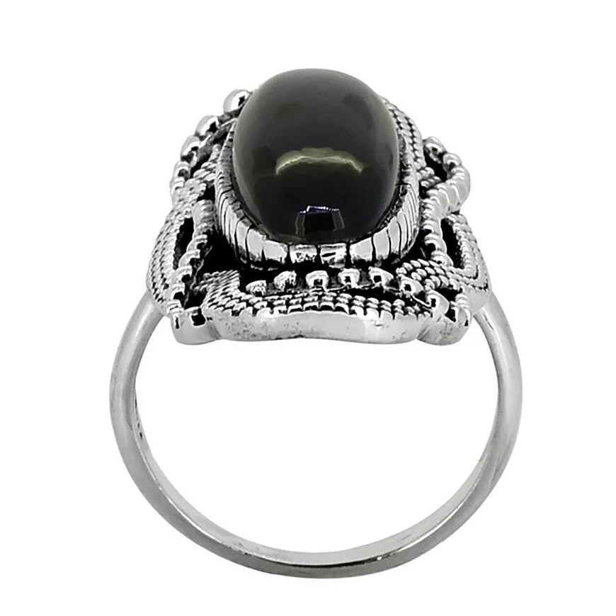 YS Gems Sterling Silver Black Onyx Gemstone Bohemian Ring sold by Zulily product image thumbnail 3