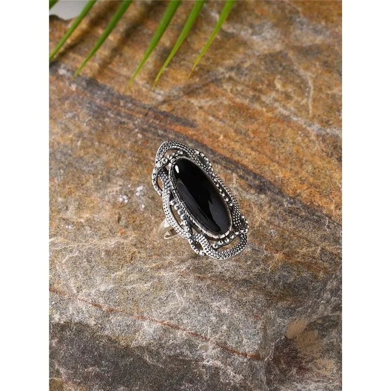 YS Gems Sterling Silver Black Onyx Gemstone Bohemian Ring sold by Zulily product image thumbnail 2