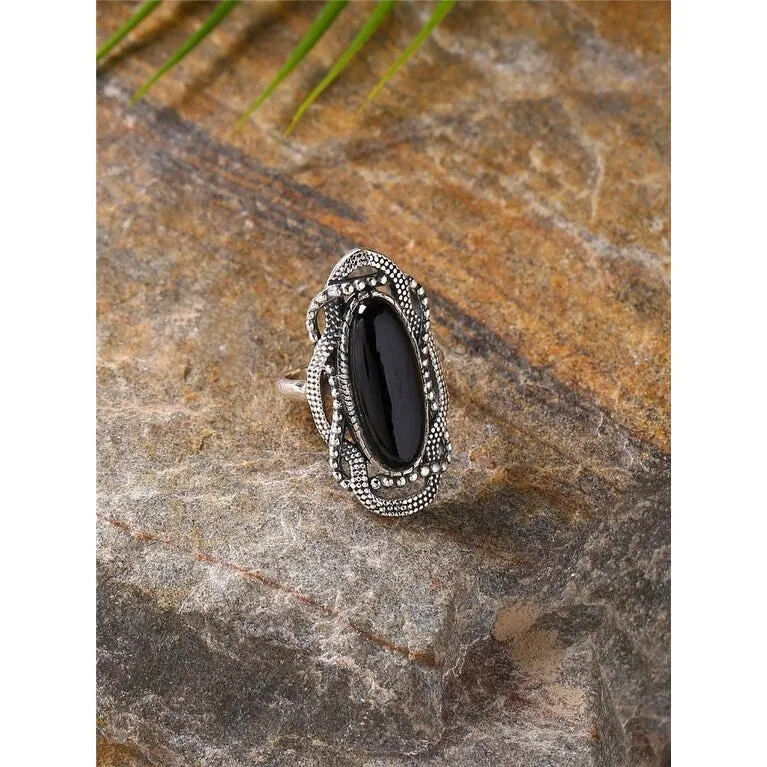 YS Gems Sterling Silver Black Onyx Gemstone Bohemian Ring sold by Zulily product image thumbnail 4